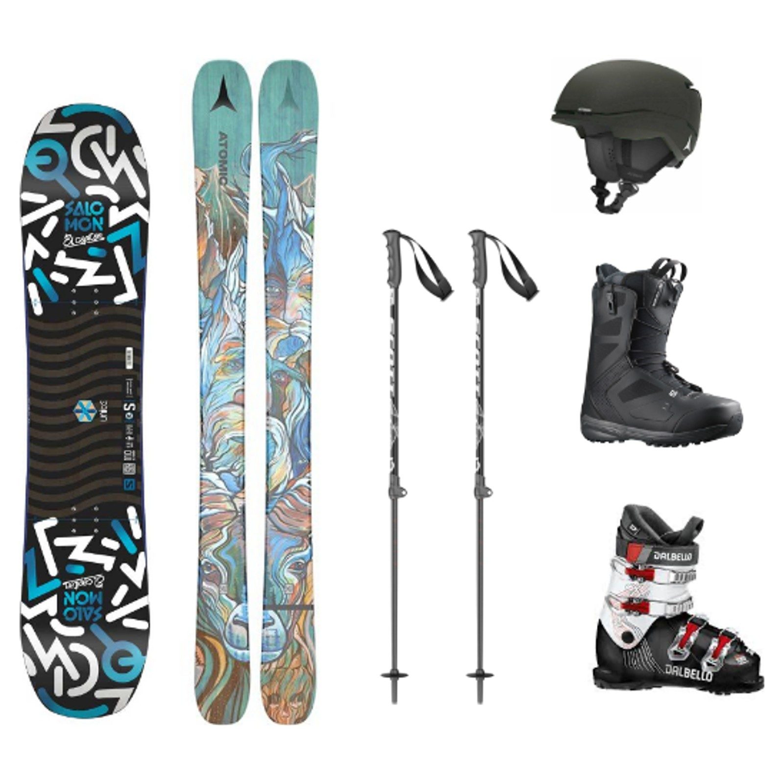 KOMBIPAKET - TWINTIP & SNOWBOARD - Ungdom (7-17 år)