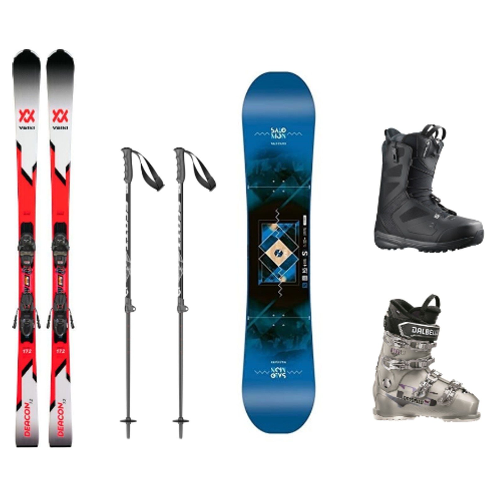 KOMBIPAKET - ALPIN & SNOWBOARD - Vuxen (+18 år)