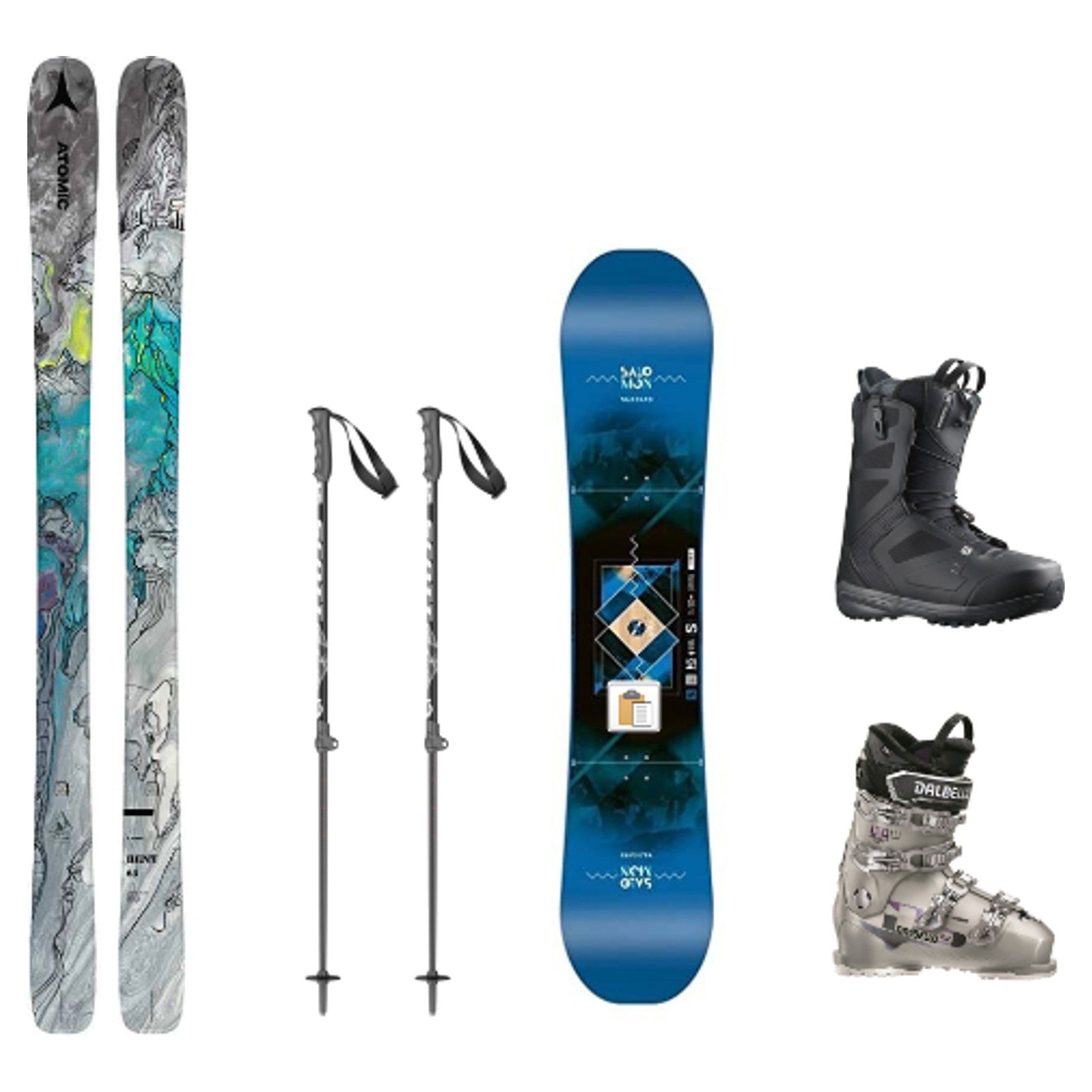 KOMBIPAKET - TWINTIP & SNOWBOARD - Vuxen (+18 år)