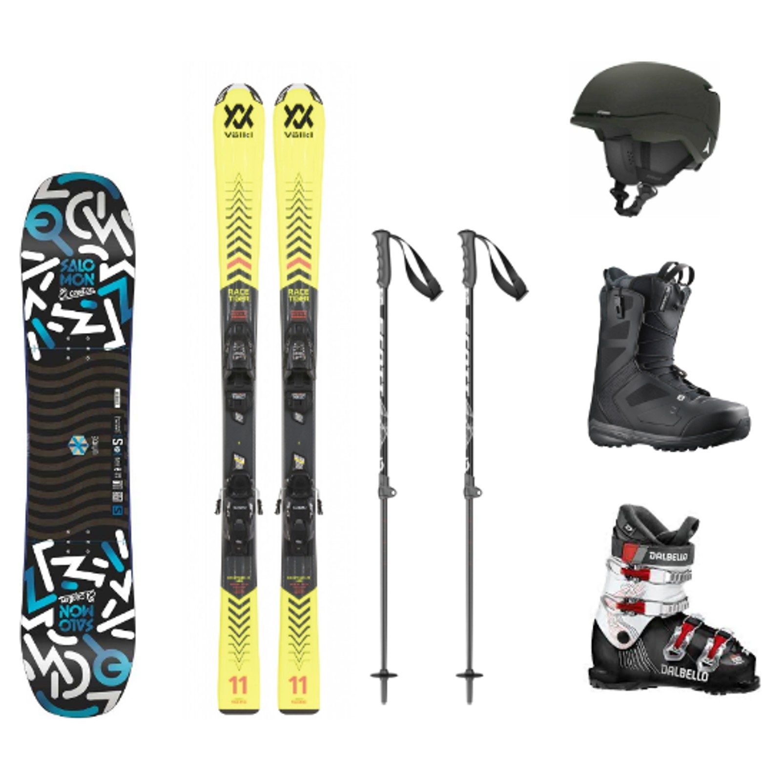 KOMBIPAKET - ALPIN & SNOWBOARD - Ungdom (7-17 år)