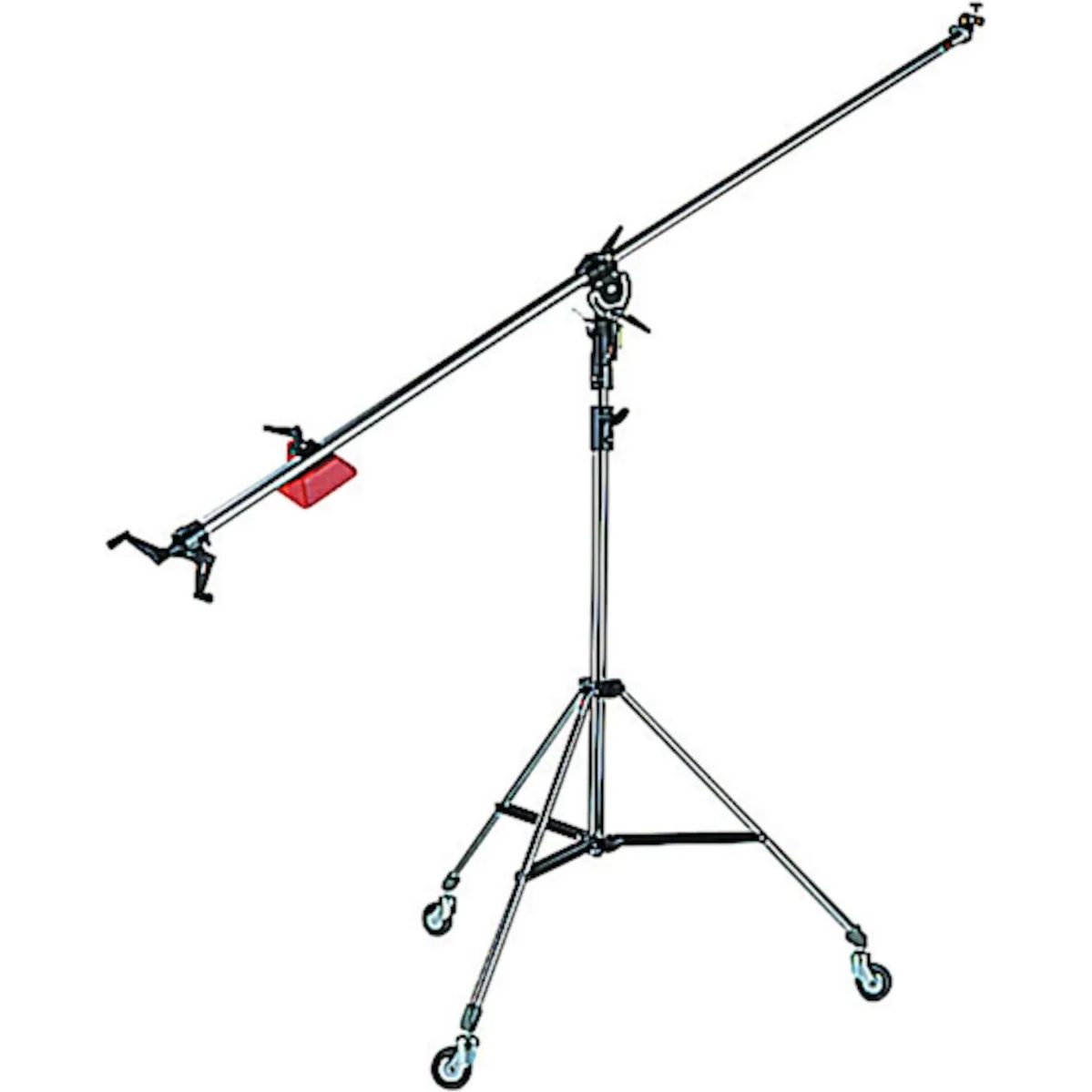Manfrotto Super Boom und Stahlstativ auf Rädern