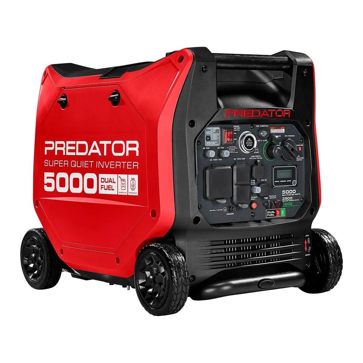 5000 Watt Dual-Fuel  Inverter Generator - #GD