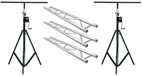 Varytec Set: 2x 80kg Windup Stative und 10m Traversen Set