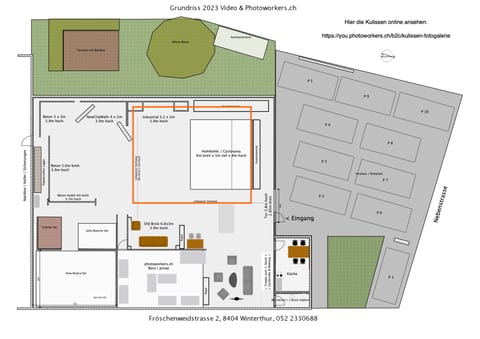 Fotostudio HÄLFTE mieten OHNE Kulissen (bis 6 Pers.)